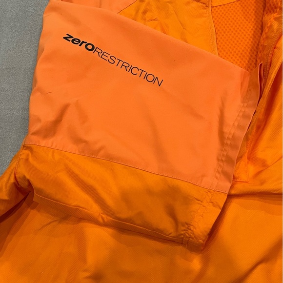 [L/Ptp26”]Zero Restriction Mens Orange Tour Series Wind S/S Shirt Jacket 1/4 Zip - Picture 9 of 11